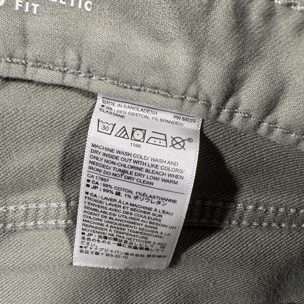 Banana Republic Travel Jean Mens 34x30 (Fits 34x28) Sage Green Athletic Stretch